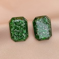 fashion retro green resin square geometric earrings alloy stud earringspicture11
